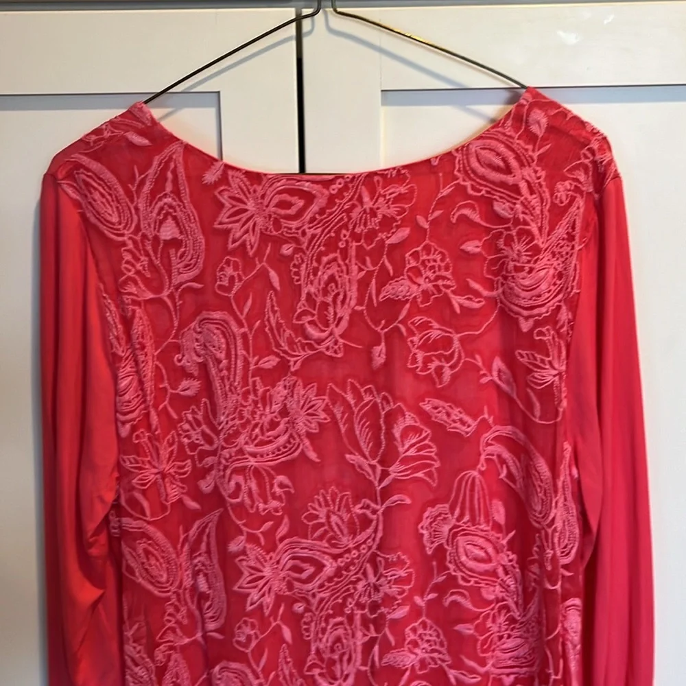 Soft Surroundings Adele Silk Tunic Top size Medium - Picture 5 of 12